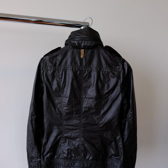 Mackage Packable Rain Jacket with Leather Details - Picture 7 of 9